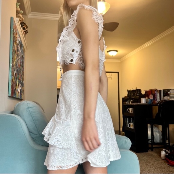 FOR LOVE AND LEMONS | Tati Pinafore Lace Dress - Picture 3 of 8